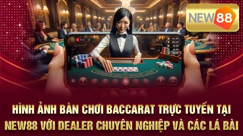 Hình ảnh các lá bài Baccarat với giá trị điểm tương ứng được hiển thị rõ ràng.
